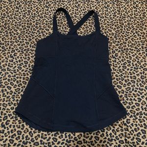 Lululemon Black Cross Back Tank Size 8